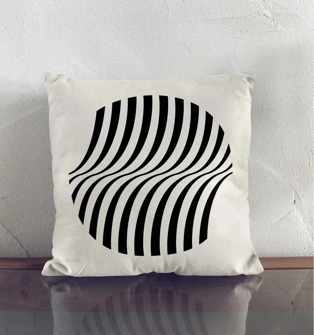 Abstract Wave Stripe Throw Pillow Cover 18x18 Inches Abstract Wave Stripe Throw Pillow Cover 18x18 Inches