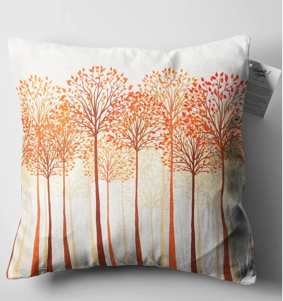 Autumn Tree Throw Pillow Cover 18x18 Inches Autumn Tree Throw Pillow Cover 18x18 Inches
