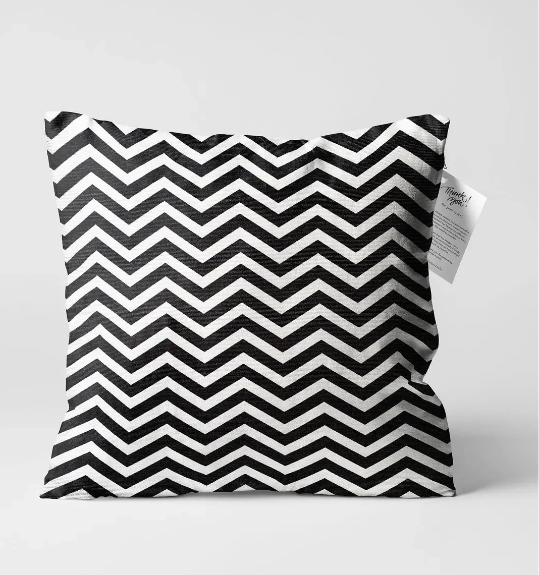 Modern Zigzag Throw Pillow Cover 18x18 Inches Modern Zigzag Throw Pillow Cover 18x18 Inches