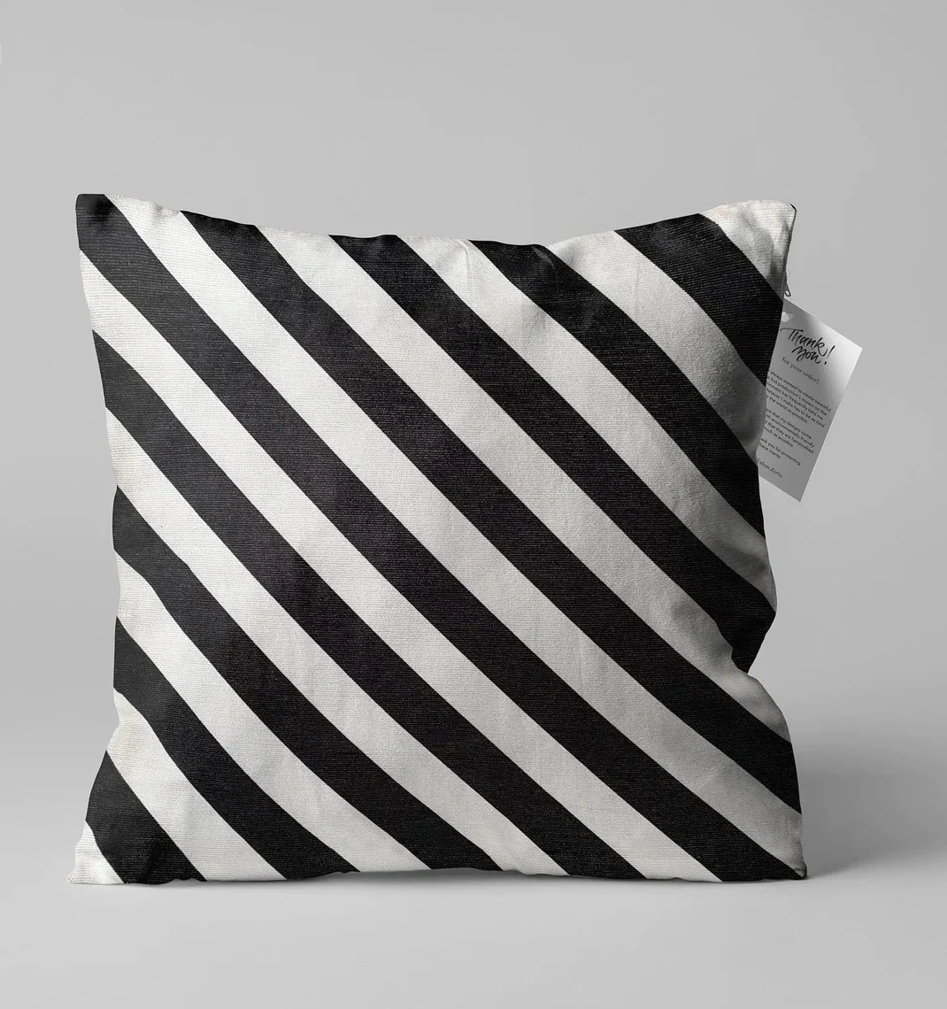 Diagonal Stripe Throw Pillow Cover 18x18 Inches