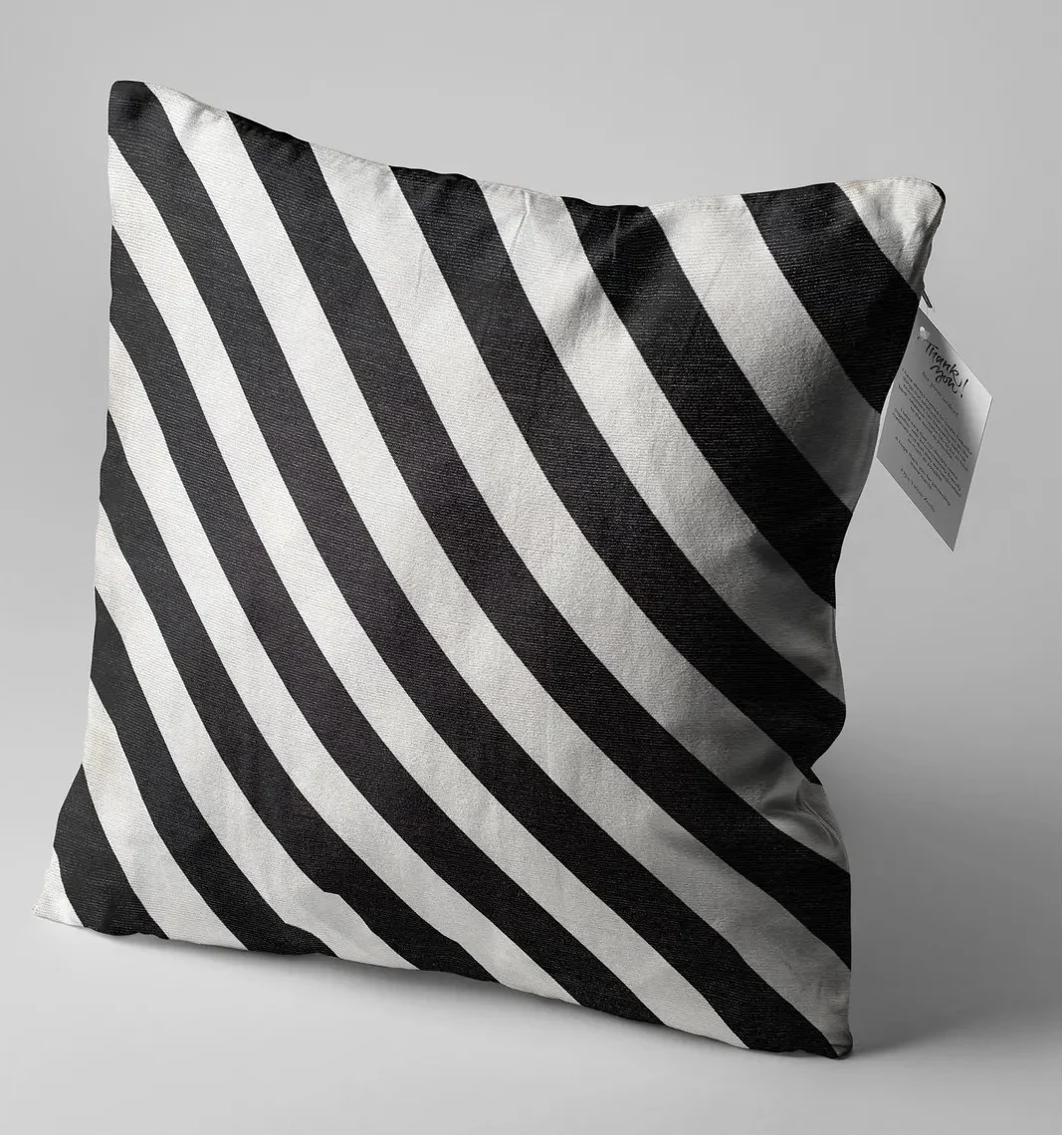 Diagonal Stripe Throw Pillow Cover 18x18 Inches Diagonal Stripe Throw Pillow Cover 18x18 Inches