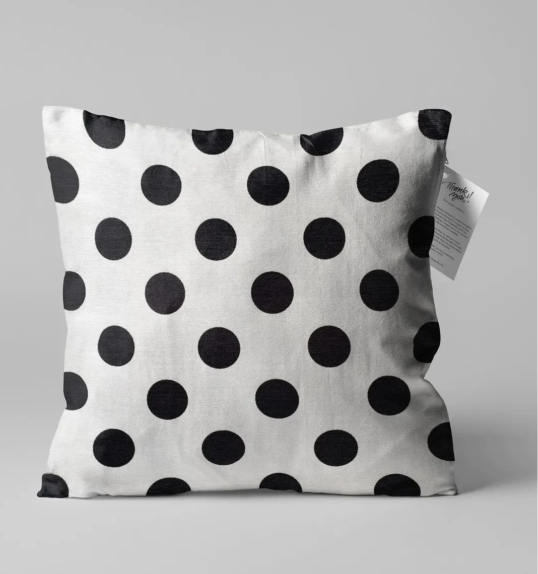 Polka Dot Throw Pillow Cover 18x18 Inches