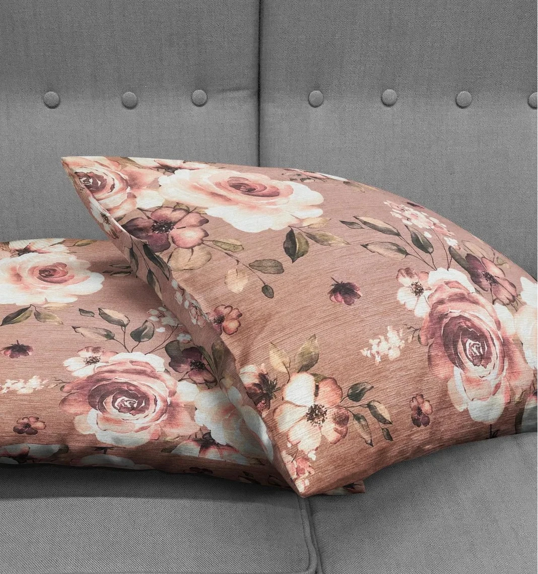 Vintage Rose Throw Pillow Cover 18x18 Inches Vintage Rose Throw Pillow Cover 18x18 Inches